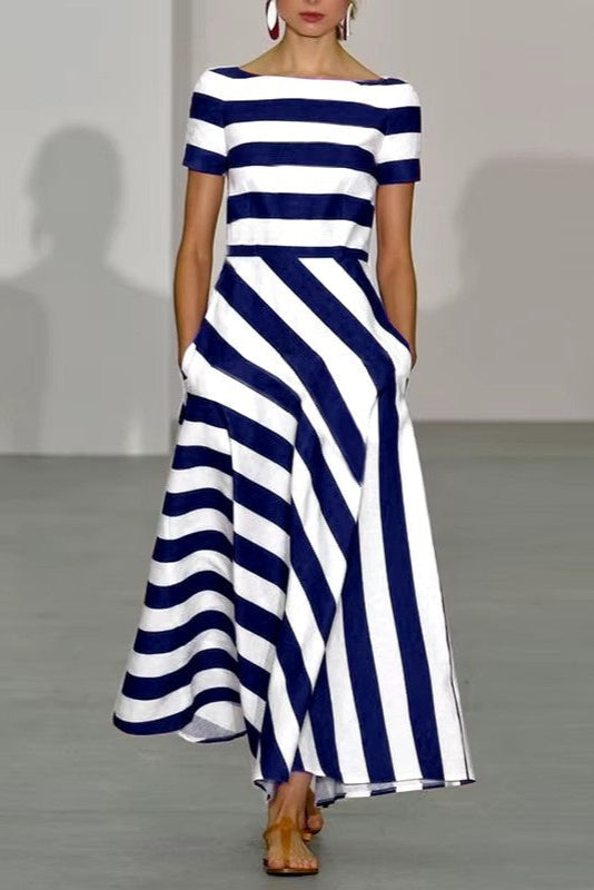 Florence | Handmade Striped Maxi Dress